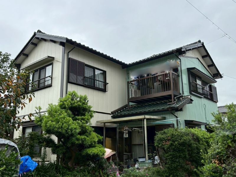 愛西市でトタン外壁とサイディング外壁を塗装｜素材に合わせた施工工程 O様邸